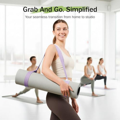Yoga Mat Straps for Carrying, Adjustable Yoga Mat Carrier Sling Fits All Mats(Mat Not Included) - color: Light Gray, size: 72 inches