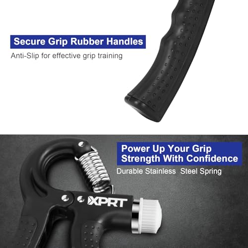 Hand Grip Strengthener [2 Pack] | Adjustable Resistance 10-130lb | Forearm Hand Exerciser for Athletes, Musicians, Rock Climbing & Rehabilitation | Premium Grip Strength Trainer