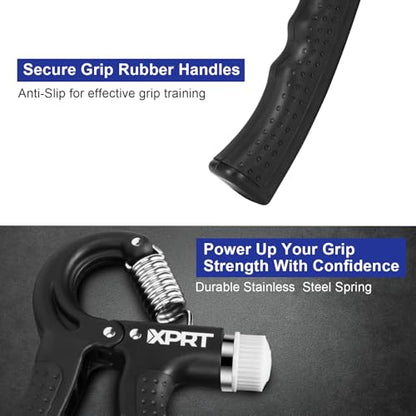 Hand Grip Strengthener [2 Pack] | Adjustable Resistance 10-130lb | Forearm Hand Exerciser for Athletes, Musicians, Rock Climbing & Rehabilitation | Premium Grip Strength Trainer