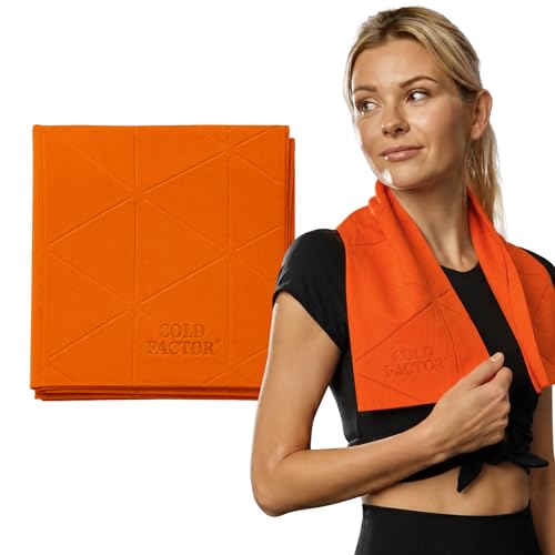 Cooling Towels for Sports, Cooling Neck Wraps – Cold Towel for Running, Workout & Outdoor Use, with UPF 50+-Soft, Machine Washable, Reusable Cooling Neck Towel, 13x29.5-1 Pack (Orange) - color: Orange