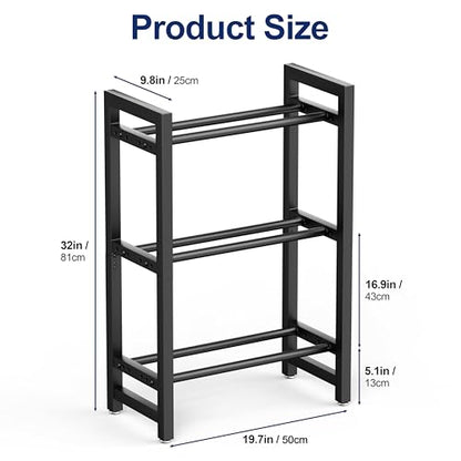 Dumbbell Rack 3-Tier 20 IN Length Adjustable Weight Rack For Home Gym Dumbbells Kettlebell (Rack Only)