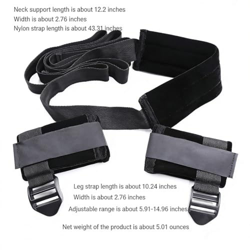 Leg Stretcher Strap for Flexibility, Adjustable Padded Nylon Stretching Band for Yoga, Ballet, Pilates
