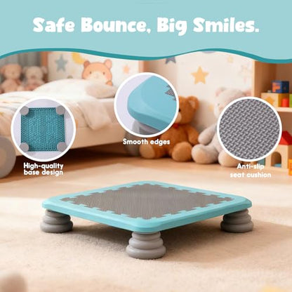Mini Trampoline for Kids, Indoor Rebounder Non-Slip Base, Sensory Trampoline for Autism Kids, Bounce Board for Sensory Integration Training, Outdoor Recreation, Max Load 220 lbs