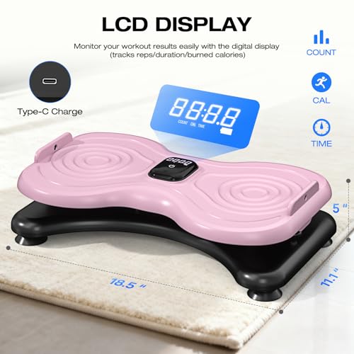 Silent Waist Twist Machine, Anti-Slip Twister Exercise Board with Stable Base, Waist Twisting Disc for Safe Ab Workout and Foot Massage at Home or Gym