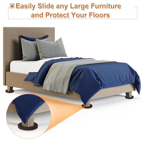 Felt Furniture Sliders for Hardwood Floors, 16 PCS 3" Reusable Furniture Movers Sliders for Hard Surfaces, Move Your Furniture Easily and Safely! - size: 3 inch 16 PCS