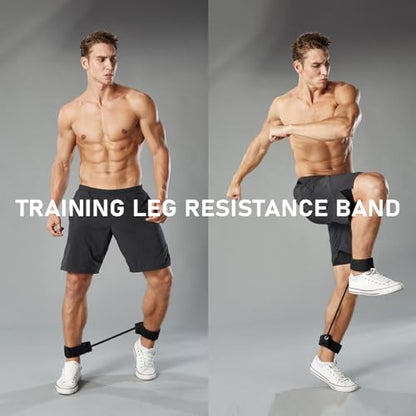 Training Leg Resistance Cuff Band Lower Body Strength Leg Power Tube Increase Speed and Stride Length Training Trainer Booty, Legs, Thighs, for Football Basketball Running MMA Tennis Exercise