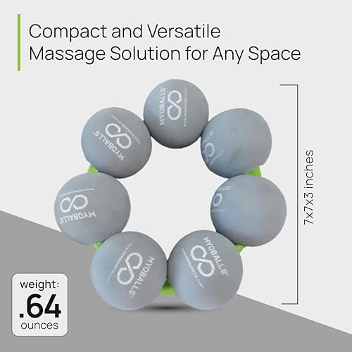 PRIMEKINETIX MyoBalls Massage Therapy Balls - 360° Relief for Plantar Fasciitis, Shin Splints, Tight Calves & IT Band - Deep Tissue Trigger Point Tool for Athletes & Active Lifestyles - 7 Ball Set