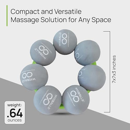 PRIMEKINETIX MyoBalls Massage Therapy Balls - 360° Relief for Plantar Fasciitis, Shin Splints, Tight Calves & IT Band - Deep Tissue Trigger Point Tool for Athletes & Active Lifestyles - 7 Ball Set