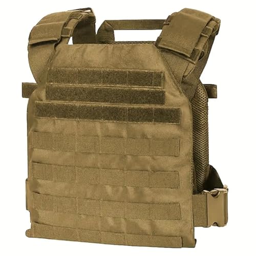 Tactical Weighted Vest for Men and Women Strength Training Running Workout - color: Tan