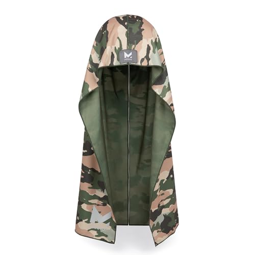 MISSION Cooling Hoodie Towel, Evaporative Cool Technology, Cools Instantly When Wet, UPF 50 Sun Protection, Contours Your Head to Stay in Place, Great for Sports, Fitness, Gym - color: Classic Camo Safari