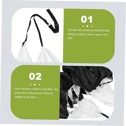 balacoo Speed Training Parachute Resistance Parachute for Running Soccer Players Black