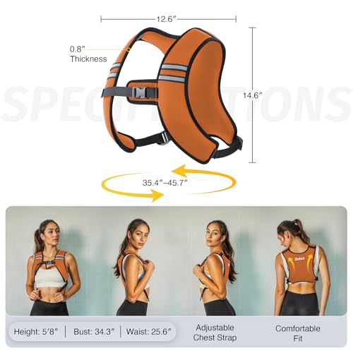 ZELUS Weighted Vest, Washable Z-Fit Soft Iron Weighted Vest for Women and Men, 5/10/15 lb Weight Vest with Reflective Strips & Adjustable Straps, Ultra Thin Weight Vest for Gym Strength Training