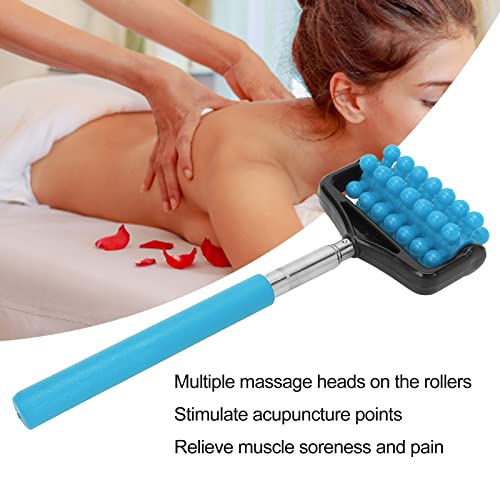 Ymiko Massage Stick, Yoga Massage Stick for Men and Women Granular Body Massage Tool Telescopic Roller Massage Stick Home Neck Leg Back Body Massage Stick(Sky Blue)