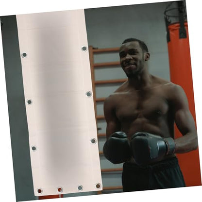 PRETYZOOM Triplet Boxing Bag Wall-Mounted Fitness Sandbag Empty 110x40cm Canvas Workout Punching Bag for Boxing Training and Martial Arts Practice