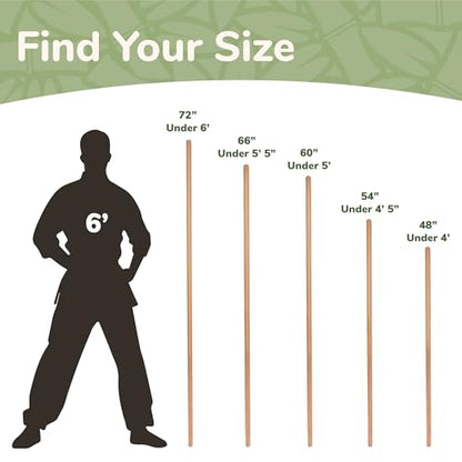 BambooMN Sturdy Bamboo Stick for Fitness, Yoga, Physical Rehabilitation. 1",1.1",1.18" & 1.375" Diameters. Available in Bulk Quantities - color: 48" x 1.37", size: 1 Stick