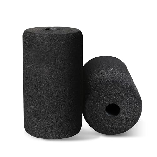 WF Athletic Supply Foam Foot Pads, Foam Roller for Gym Exercise Machines Equipment Replacements, Roller Pad for Leg Extension, PEC Deck Pads for Weight Bench, Sold by Pair (7” x 4” OD x 0.875” ID)
