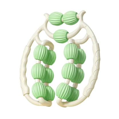 Leg Roller Muscle Massage Tool with Handheld Circular Clamps and 15 Wheels for Deep Relaxation Suitable for Runners Athletes Use