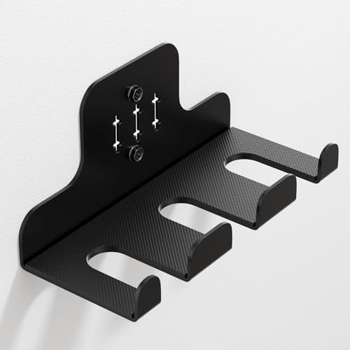 JNIHEEP Barbell Wall Holder,Olympic Barbell Hanger,Home Gym Bar Wall Rack - color: Black 3 hooks