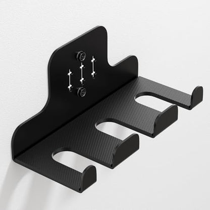 JNIHEEP Barbell Wall Holder,Olympic Barbell Hanger,Home Gym Bar Wall Rack - color: Black 3 hooks