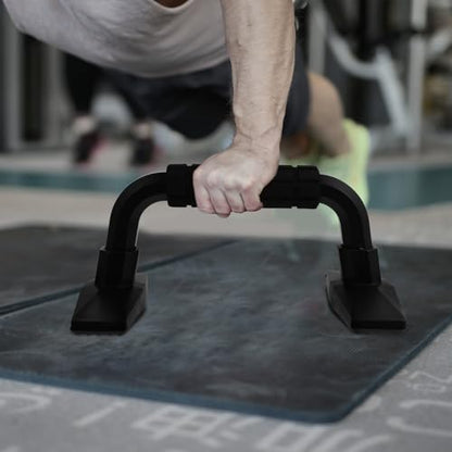 STOBAZA Push-up Stands Hand Grips H-shape Steel Home Fitness Tools for Chest Muscle Exercise Arm Strength Training Equipment with Non-slip Base for Floor Workouts