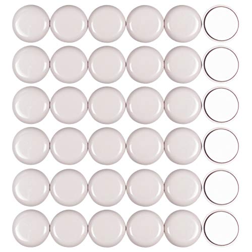 Ezprotekt 40 Pack Self-Stick Furniture Sliders for Carpet,1-1/8" Round Self-Adhesive Furniture Moving Pads Chair Movers and Gliders Carpet Protector Furniture Glide Chair Slider (29mm, 40Pack) - color: Beige, size: 1 1/8"