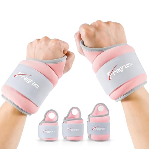 Wrist Weights for Women & Men with Thumb Loops Lock, 1lb*2/1.5*lb2/2lb*2/2.5lb*2/3lbs*2, Soft Ice Silk Fabric, Comfortable & Tear Resistant for Walking, Running, Strength Training & Physical Therapy - color: Pink, size: 2 lbs x 2