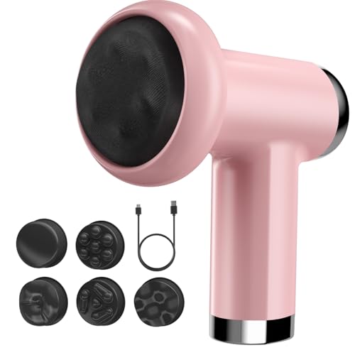Anti Cellulite Massage Tool, Body Sculpting Machine for Women, Lymphatic Drainage Device with Lipo Roller, Handheld Home Use for Belly Fat, Stomach, Thighs & Buttocks Sculpting (Pink)