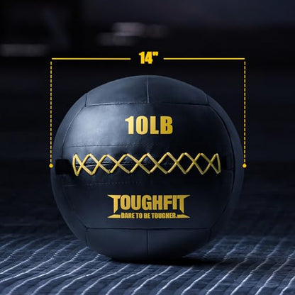 ToughFit Soft Wall Ball - Medicine Ball Set for Cardio Fitness Exercise - Weighted Med Ball for Strength and Conditioning Exercises, Cross Training Lunge, and Partner Toss - style: 10LB+15LB+20LB