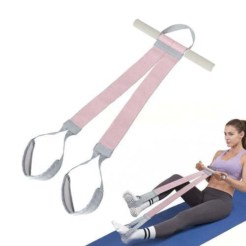 Foot Pedal Resistance Band for Women Core Workout, Fabric Resistance Band with Handles 150lb Full-Body Exercise Band for Arm & Leg Muscle Training, Adjustable & Fixed Length Options - style: Standard
