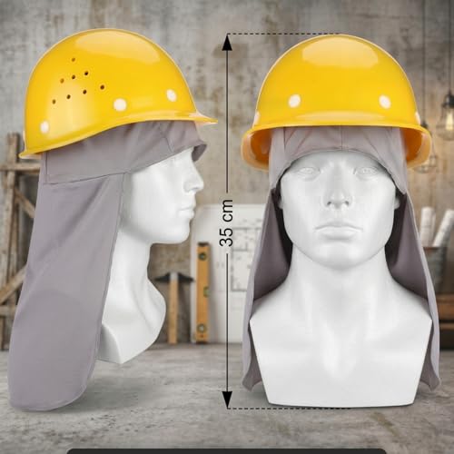2 Packs Cooling Skull Cap with Neck Shade, Elastic Hard Hat Sun Shield for Men Women, Quick Dry Moisture Wicking