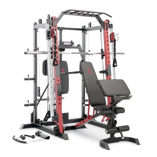 Marcy Smith Machine Cage System Home Gym Multifunction Rack, Customizable Training Station - style: Home Gym Cage Only SM-4033