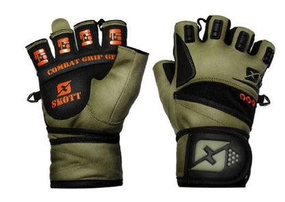 Tactical Green Weightlifting Gloves Military Style Gym with Wrist Wrap Support Anti-Slip Gel Grip Flexible Finger Protection Durable Training for Fitness and Exercise (Unisex) - size: Large