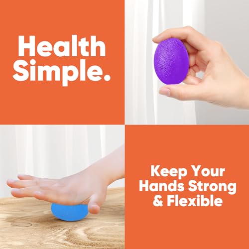 HiKeep Stress Balls for Adults (6 Pack), Stress Ball, Grip Strength Trainer
