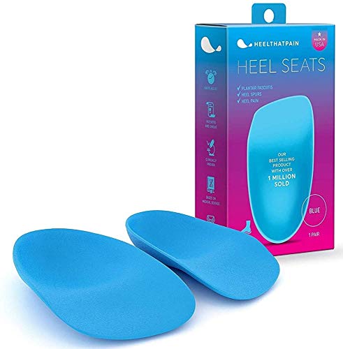Heel That Pain® Heel Seats® Insoles for Plantar Fasciitis, Heel Pain, and Heel Spurs - Patented Fascia-Bar® Orthotic Heel Cups - Firm Rubber, X-Large (Men's 13-15) - color: Firm Rubber, size: X-Large (Men's 13-15)