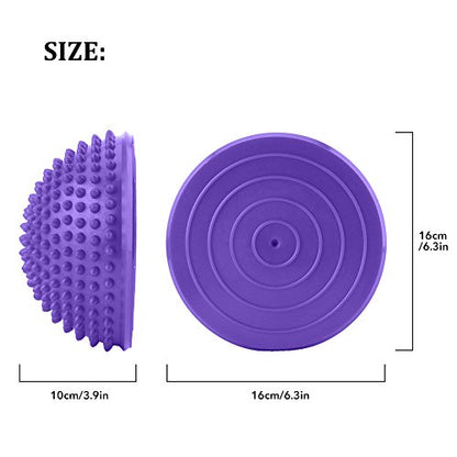 VGEBY Foot Massager Ball, Spiky Pimpled Design for Deep Tissue Massage and Balance Training, Pilates Half Dome Ball, Durable Exercise Tool for Yoga Fitness Gymnastics Home Workout Physical Therapy