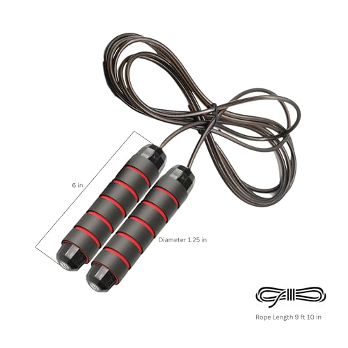 Adjustable Jump Rope for Workout - All-Purpose Exercise Jump Rope Kids & Adults Love with Tangle-Free, Comfortable Foam Handles - Best Slimming, Cardio & Endurance Training