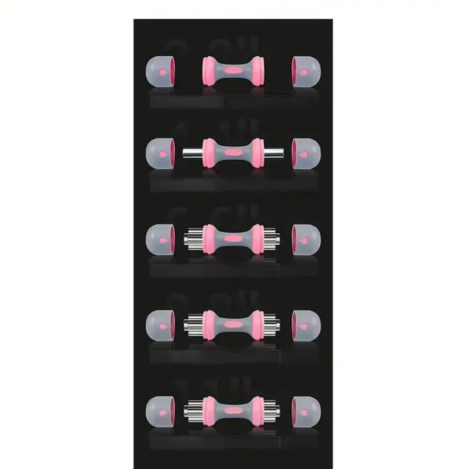 Adjustable Dumbbell Set 5 in 1 with Non-Slip Grip – Space-Saving Adjustable Weights for Home Gym, Strength Training, Weightlifting, and Fitness – Multi-Weight Dumbbells for Men & Women, Ergonomic Design