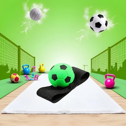 1pc Green Soccer Ball Wrist Return Ball - Adjustable Bounce Back with String, Rubber Elastic Rebound Finger Exercise Toy Activity