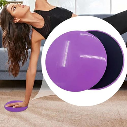 Gliding Discs For Abdominal Exercises - Core Sliders | Fitness Gliding Discs | Exercise Discs | Core Trainer | 2x Two-Sided Gym Sliding Plate Pads | Yoga Cushion For Carpet Or Hardwood Floors