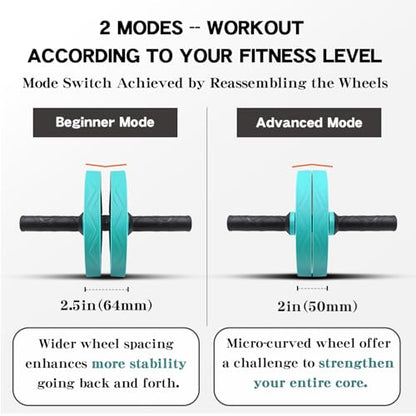 Ab roller wheel abdominal exercise core workout weight loss no noise easy to assembling light weight perfect home gym equipment for men & women