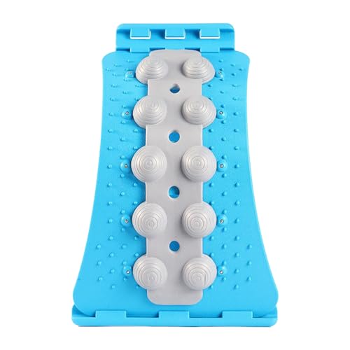 Back Stretcher, 4 Adjustable Levels And Ergonomic Design, 36.5cm, Lumbar Support Board, Ergonomic Spine Board, Acupressures Massage Points, For Lower Back Pains, Shoulder Stiffness, And Nerve Pressure - color: Blue