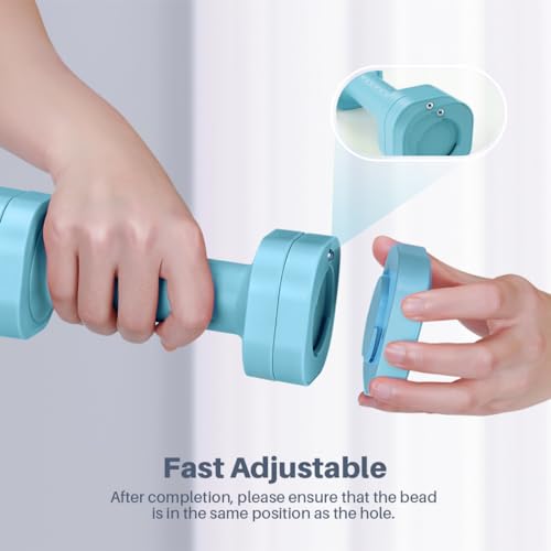 Zempox Adjustable Dumbbell Set, 4 in 1 Free Weight Dumbbell Set for Women, Hand Weight for Women at Home, Each 2lb 3lb 4lb 5lb with TPU Soft Rubber Handle for Home Gym Aquatic Fitness Equipment,Purple - color: Blue