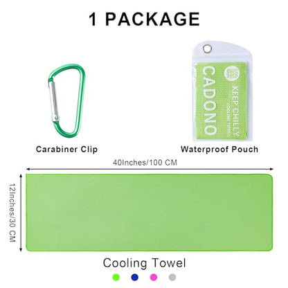 4 Pack Cooling Towel (40"x12"), Soft Breathable Chilly Towel, Ice Towel - color: Black/Grey/Deep Grey/Brown