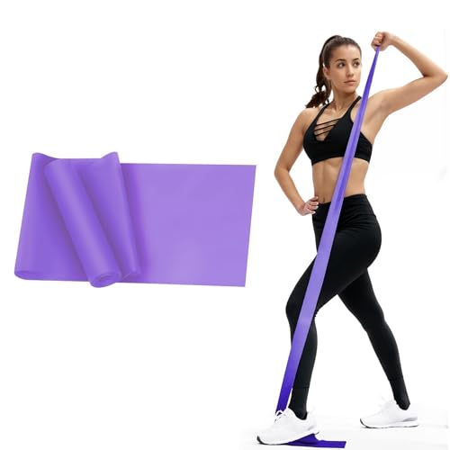 1 Psc Resistance Bands for Women & Men, Strength Training, Yoga & Home Workouts, Latex-Free Elastic Exercise Bands - color: A2-Purple, size: 71inch