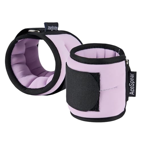 Ankle Weights Sets for Men Women Kids 1lb 2lb 3lb 4lb 5lb Leg Weights Arm Wrist Weights Gym for Foot Exercise Training Workout Walking Jogging Yoga - color: Purple, size: 1 lb x 2