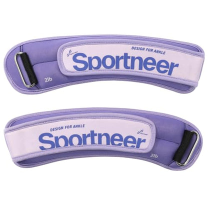 Sportneer Ankle Weights 0.5/1/2/3/5 LBS 1 Pair Wrist Leg Arm Weights - color: Purple, size: 2 lb x 2