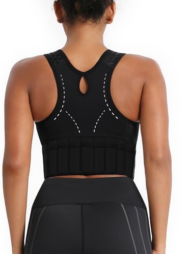 Women's Weighted Vest – a sports bra that fuses fashion with added resistance, designed to increase exercise intensity and boost workout results. Ideal for running and walking. - size: XS