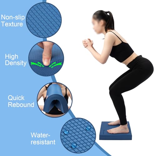 StrongTek Professional Foam Exercise Balance Pad - 15.8" x 13" x 2", High-Density TPE Foam Knee Pad, Non-Slip & Water-Resistant, for Balance Training, Physical Therapy, Yoga, and More