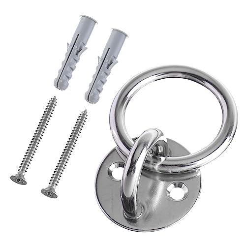 Toddmomy Suspension Trainer Bracket Yoga Fixed Plate Wall Mount Ceiling Anchor Stainless Equipment for Yoga Swings Resistance Bands Boxing