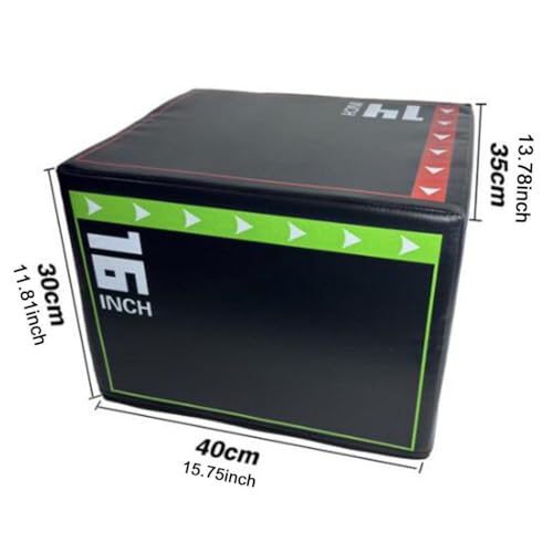 Jump Box Plyometric Platform Exercise Step Box Agility Conditioning Box Anti Slip Foam Sponge Material Suitable for Women Children Home Gym Training, 40cmx30cmx35cm
